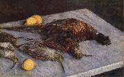 Gustave Caillebotte Some pheasant and woodcock on the marble oil painting reproduction